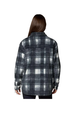 GIACCA CAMICIA IN PILE BENTON SPRINGS NERA E BIANCA